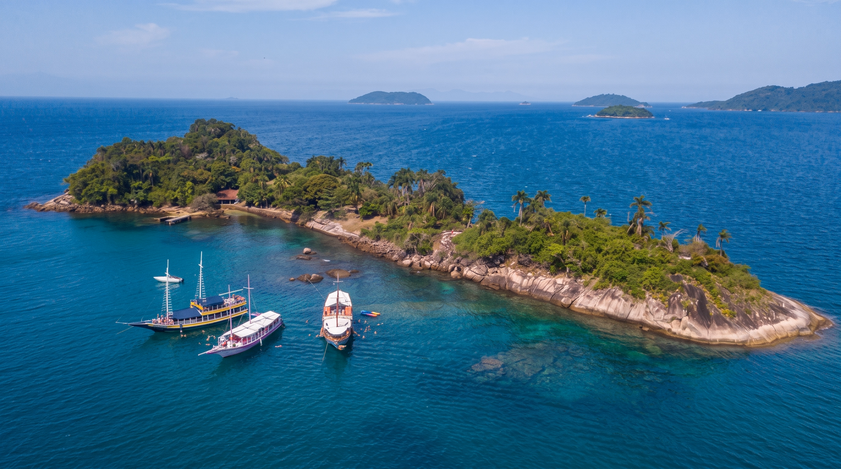 Ilha Comprida na Baía de Paraty